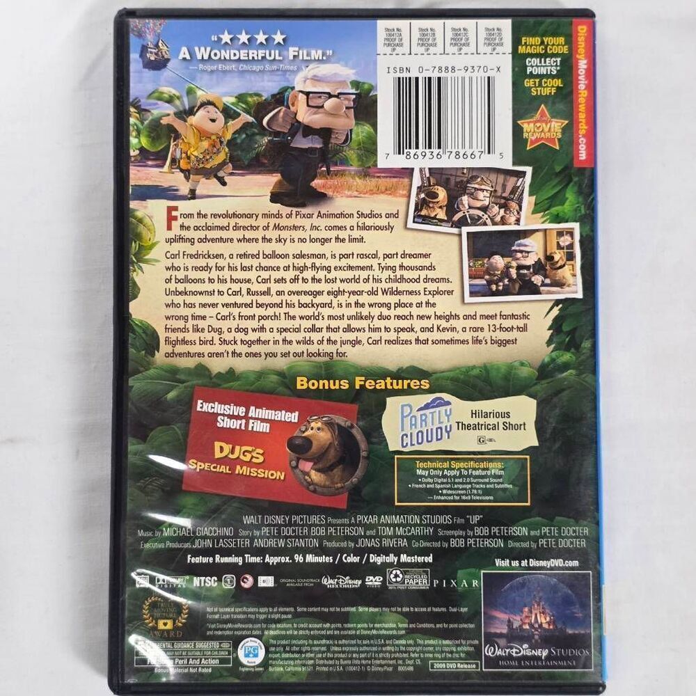 Up (2009) [DVD] Disney Pixar - Picture 3 of 3
